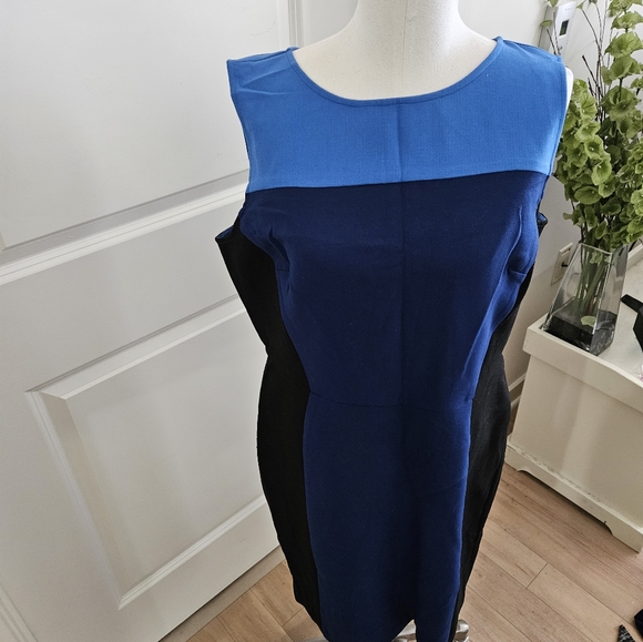 Loft Blue Colorblock Dress - Picture 2 of 2